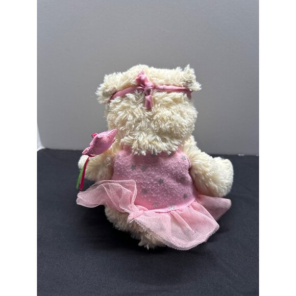 First & Main Tillie Twinkletoes Ballerina Teddy Bear With Pink Tutu & Flower - Picture 3 of 7